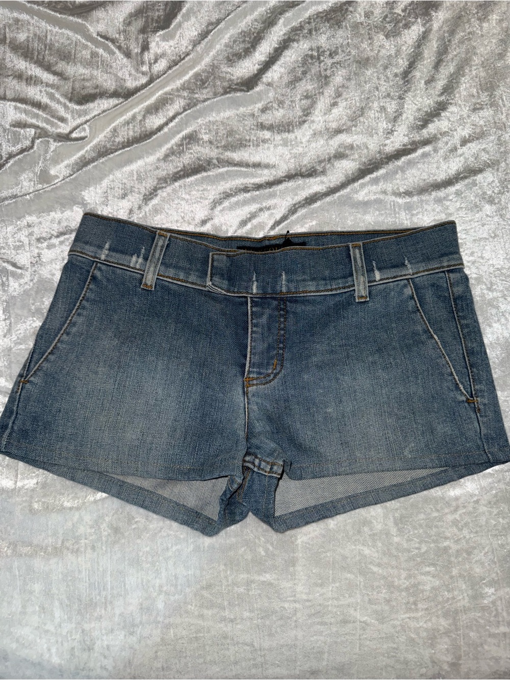 Women’s Blue Denim Shorts - Casual Low-Rise Summer Short